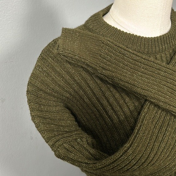 URBAN OUTFITTERS Green Cribbed Cropped Sweater Sz XP TP - Picture 13 of 15